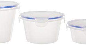 Amazon Brand - Solimo Plastic Kitchen Storage Container Set,