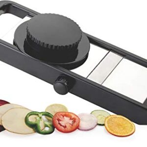 Ganesh Adjustable Plastic Slicer, 1-Piece, Black/Silver