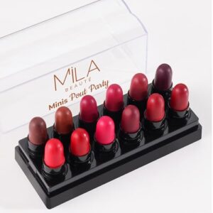 Mila Beauté 12 Creamy Matte Mini Lipstick Kit | Lip
