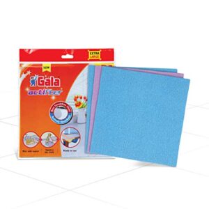 Gala 3 Pcs Actifiber Sponge Cloth for Kitchen, Table Tops