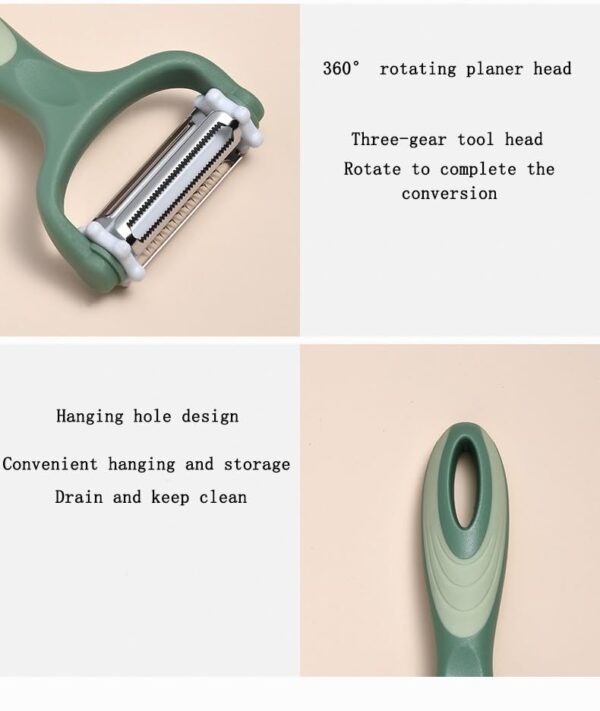 Bagonias 3-in-1 Multi-Functional Peeler – Stainless Steel - Image 9