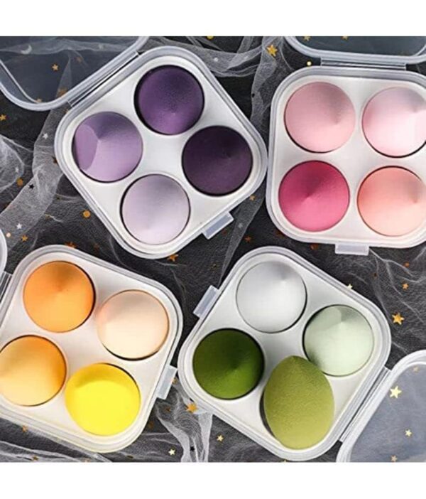 Omidazzle Ultra soft Blender Makeup Sponge Set of 4 with box - Image 6