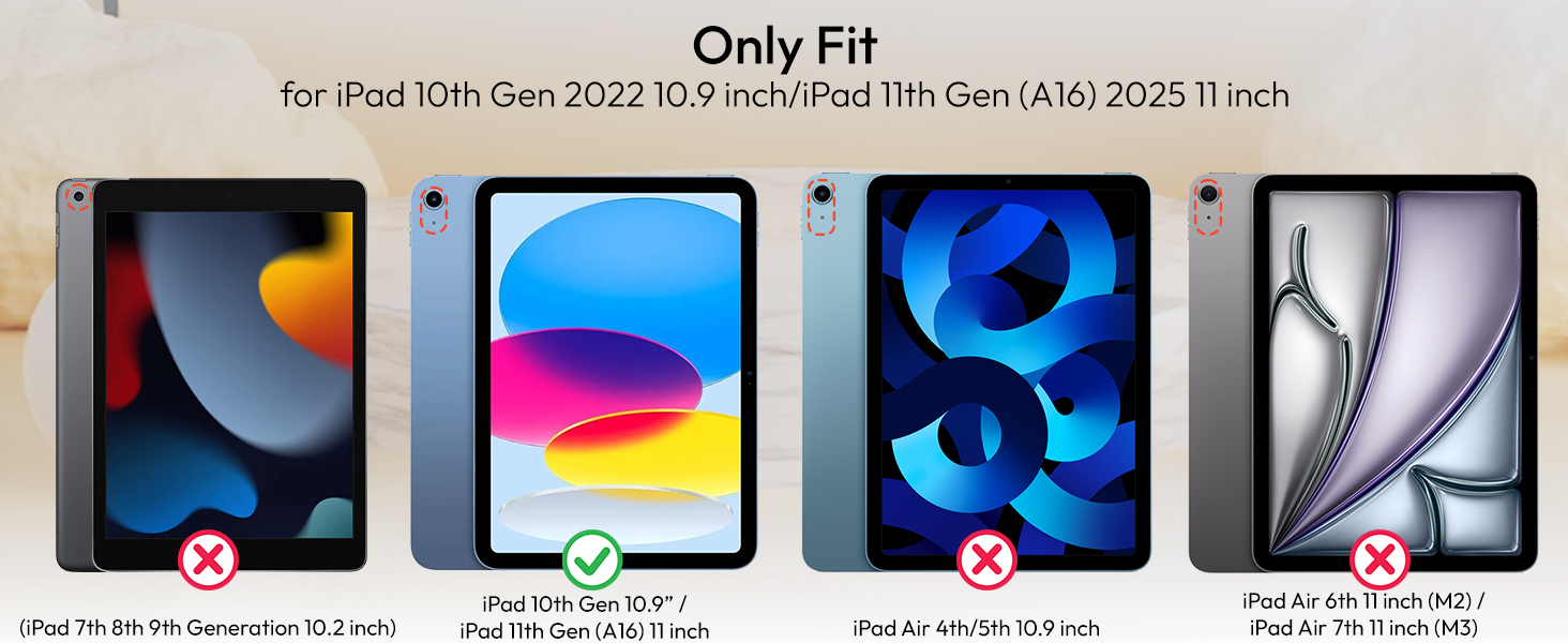 Only Fit For iPad 10th Gen 2022 10.9 inch/iPad 11th Gen (A16) 2025 11 inch
