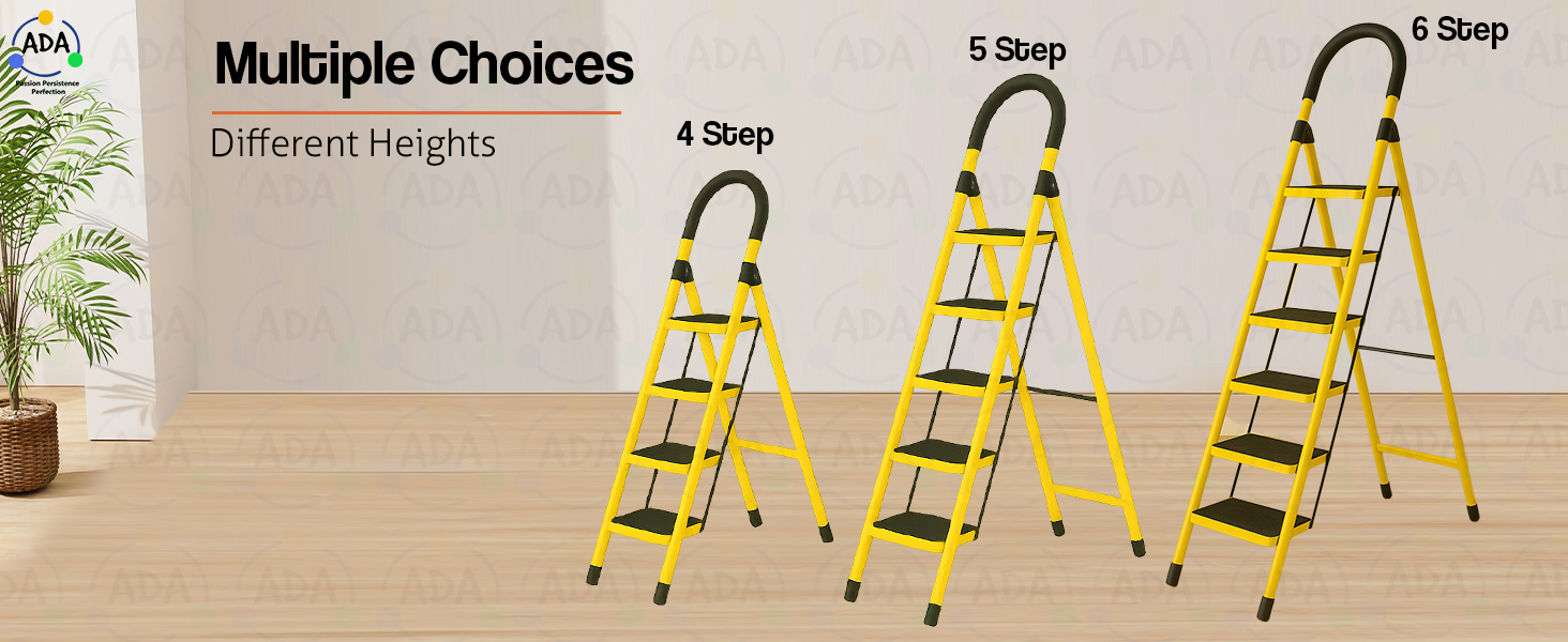 Built from high-quality steel with a smooth, scratch-resistant powder-coated finish, this ladder