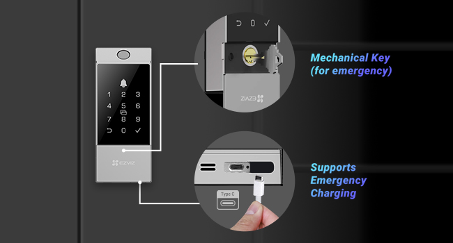 Supports Emergency Power Supply and Mechanical Key (for emergency)