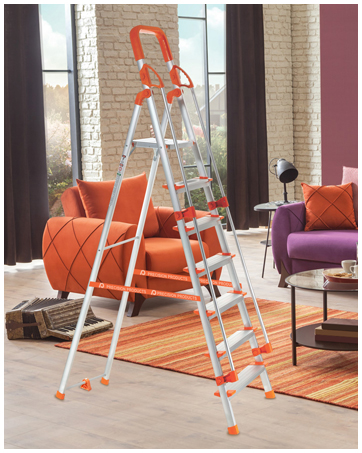 1749881739 584 Houza 7 Step Foldable Aluminium Ladder for Home with Tool