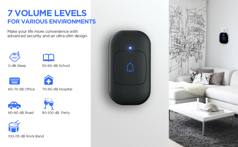 wireless doorbell big volume SPN-UOA6AC