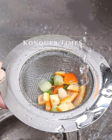 1749929600 445 Konquer TimeS Stainless Steel Kitchen Strainer Sink Jali