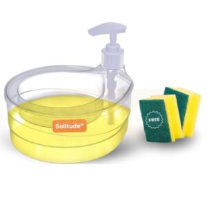 Solitude Double Layer Soap Dispenser with 2 Sponges for