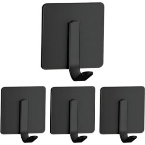 JIALTO 4 pcs Self-Adhesive Stainless Steel Hooks: Heavy-Duty