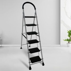 TRENDY Carbon Steel 6 Step-Ladder For Home | Heavy Duty