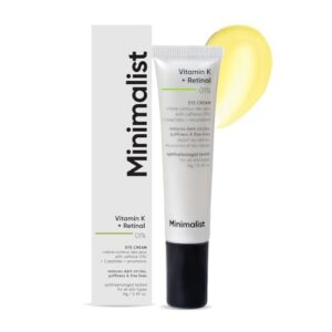 Minimalist Vitamin K + Retinal 01% Under Eye Cream | Reduces