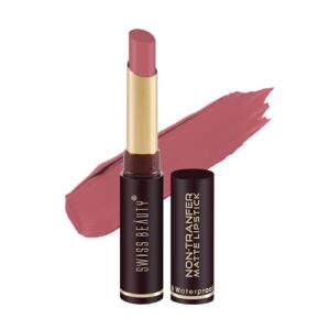 Swiss Beauty Non-Tranfer Matte Lipstick, Smooth &