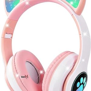 Daemon Kids Headphones, Cat Ear Kids Bluetooth Headphones,
