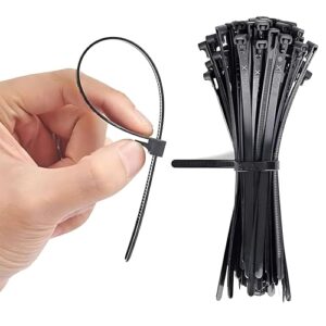 Hian 8 Inch Releasable Zip Ties, Reusable Nylon Cable Ties,