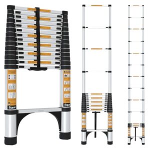 Equal 15 FT Aluminum Folding Telescopic Ladder with 2