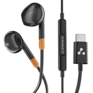 Ambrane Wired Type C in Ear Earphones with in-line Mic for C