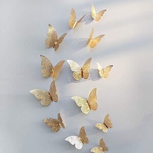 Xtore® 12pcs 3D Home Decor Butterfly with Sticking Pad