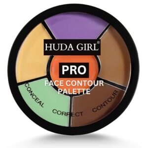HUDA GIRL 3 In 1 Makeup Palette Brights Concealer For Dark