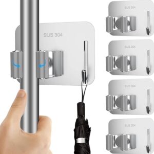 Dargoba Broom Holder Wall Mounted 1 Pack, mop Holder for