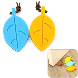 SYGA 2 Pcs Silicone Leaf Shape Home Office Door Stop