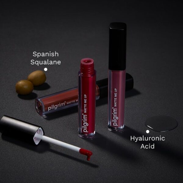 Pilgrim Liquid Matte Lipstick - Wine Spill | Lipstick for - Image 6