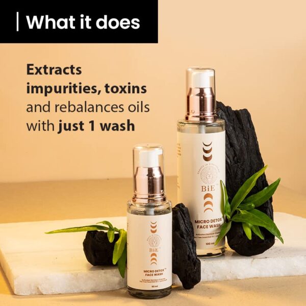BiE Micro Detox Face Wash | Activated Charcoal - Fights - Image 3