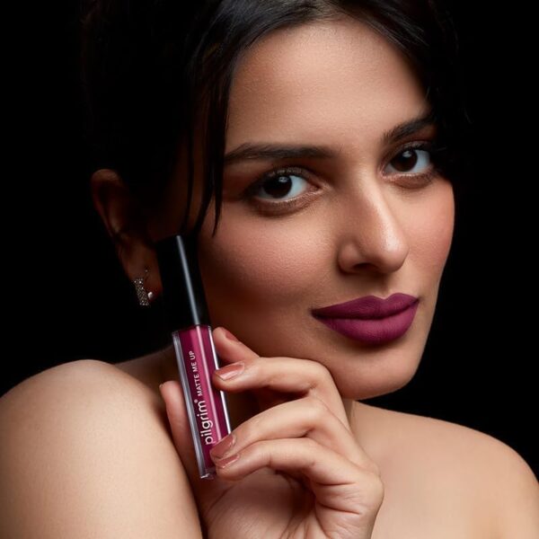 Pilgrim Liquid Matte Lipstick - Wine Spill | Lipstick for - Image 7