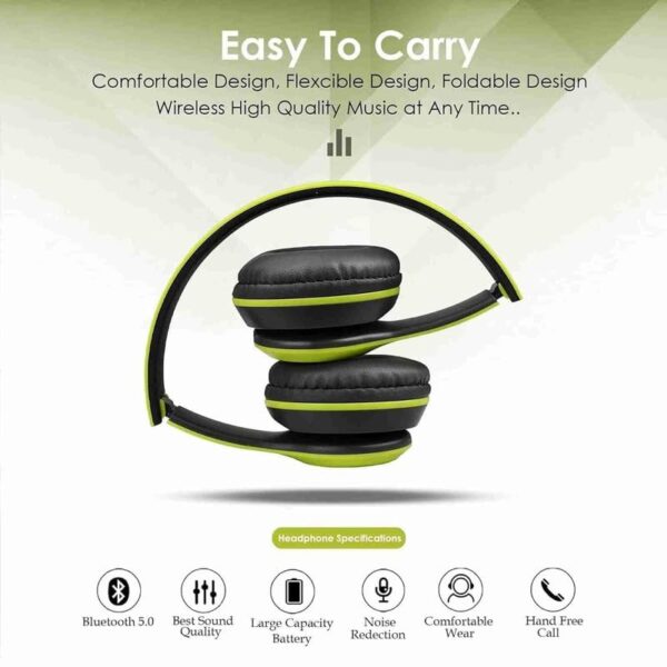 icall P47 Gaming Over Ear Wireless Bluetooth Headphones with - Image 6