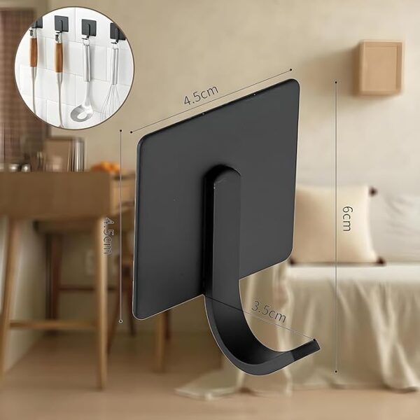 JIALTO 4 pcs Self-Adhesive Stainless Steel Hooks: Heavy-Duty - Image 2