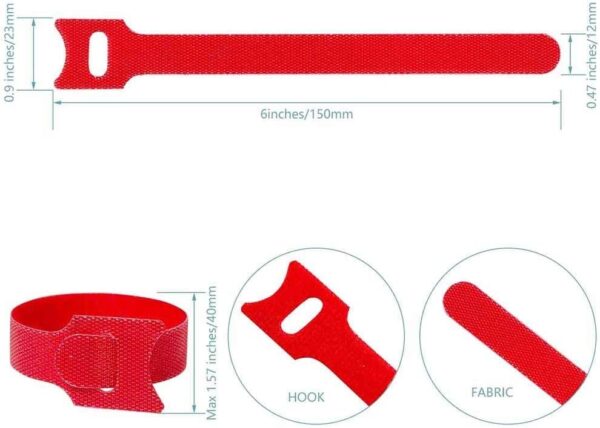INOVERA 50 Pieces Cable Organizer Hook & Loop Tape - - Image 2