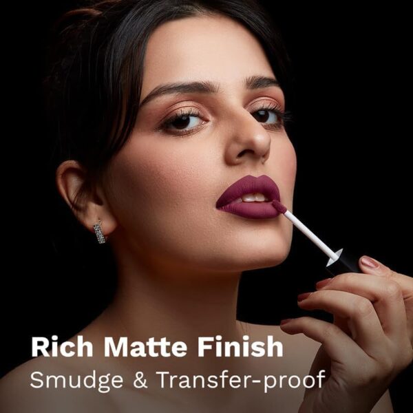 Pilgrim Liquid Matte Lipstick - Wine Spill | Lipstick for - Image 4