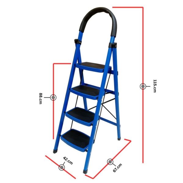 TNT The Next Trend 4 Step Steel Step-Ladder for Home | Heavy - Image 3