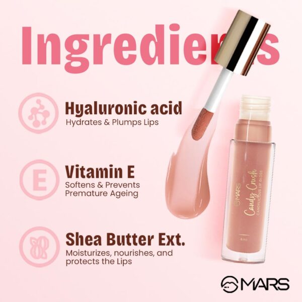 MARS Candylicious Sheer Lip Gloss for Women | Hydrating & - Image 4