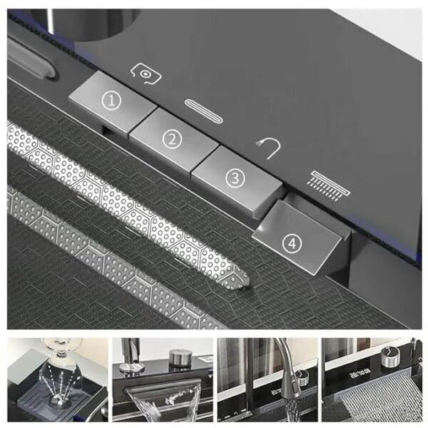 DOLANTO 30" x 18" x 9" Fully Equipped Piano Kitchen Sink - Image 3