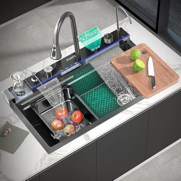 DOLANTO 30" x 18" x 9" Fully Equipped Piano Kitchen Sink
