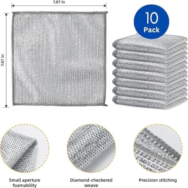ANTIL'S Multipurpose Wire Dishwashing Rags for Wet and Dry - Image 6