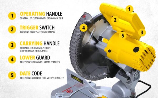 STANLEY SM16-IN 1650W 10" Compound Mitre Saw (Yellow and - Image 21