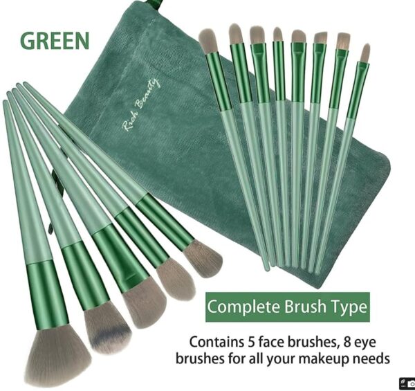 13-Piece Makeup Brush Set – Synthetic Bristles, Soft and - Image 4