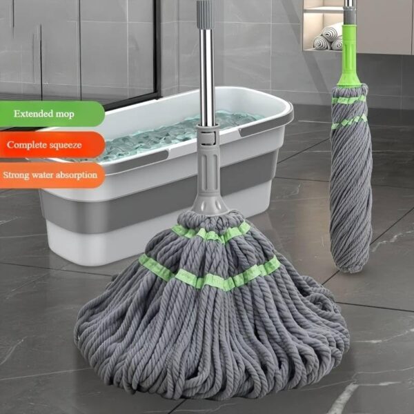 Wazdorf Microfiber Floor Cleaner, Self-Twisting Mop with - Image 3