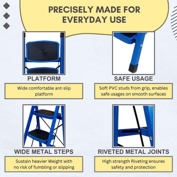 TNT The Next Trend 4 Step Steel Step-Ladder for Home | Heavy - Image 4
