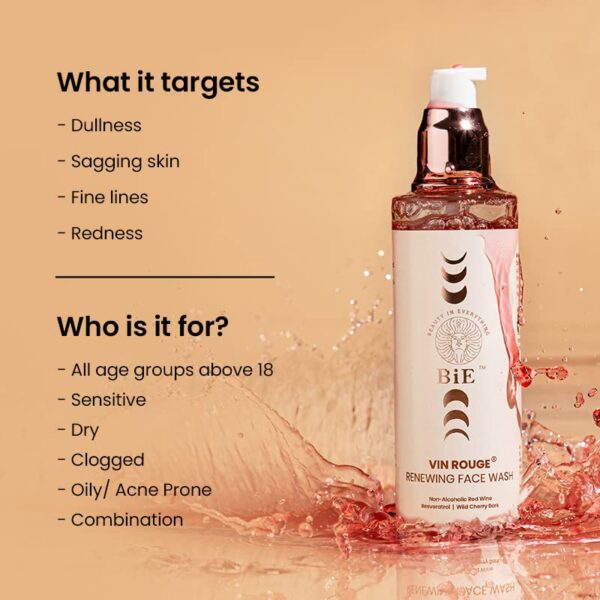 BiE Vin Rouge - Renewing Face Wash for Sensitive Skin, Oily - Image 4