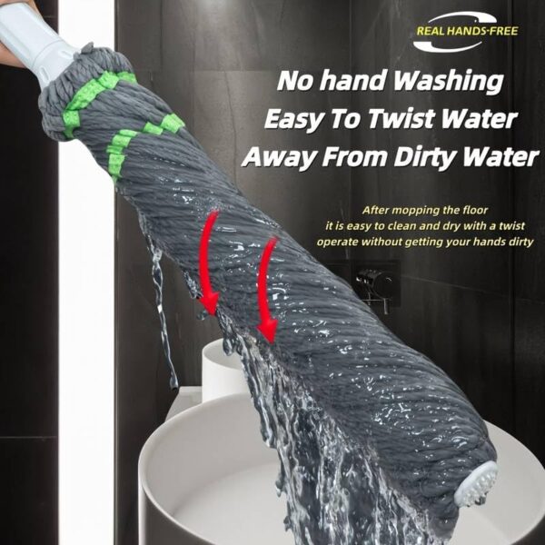 Wazdorf Microfiber Floor Cleaner, Self-Twisting Mop with - Image 8