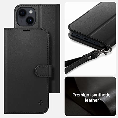 Spigen Wallet S Back Cover Case for iPhone 14, Flip Cover Wallet Design, Air Cushion Technology - PC+TPU | Black 3 Spigen Wallet S Back Cover Case for iPhone 14, Flip Cover Wallet Design, Air Cushion Technology - PC+TPU | Black - Image 3